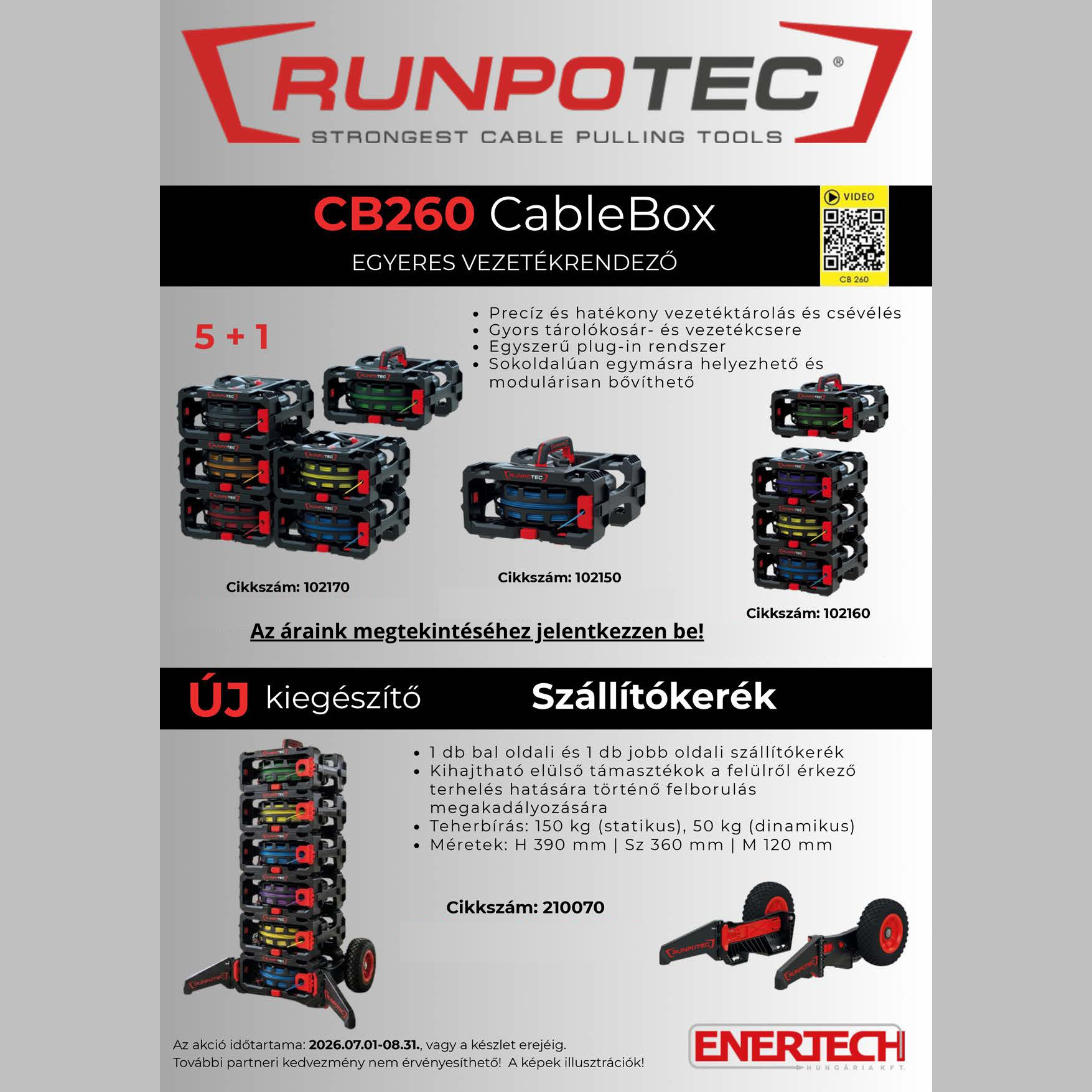 RUNPOTEC CB260 CableBox akció