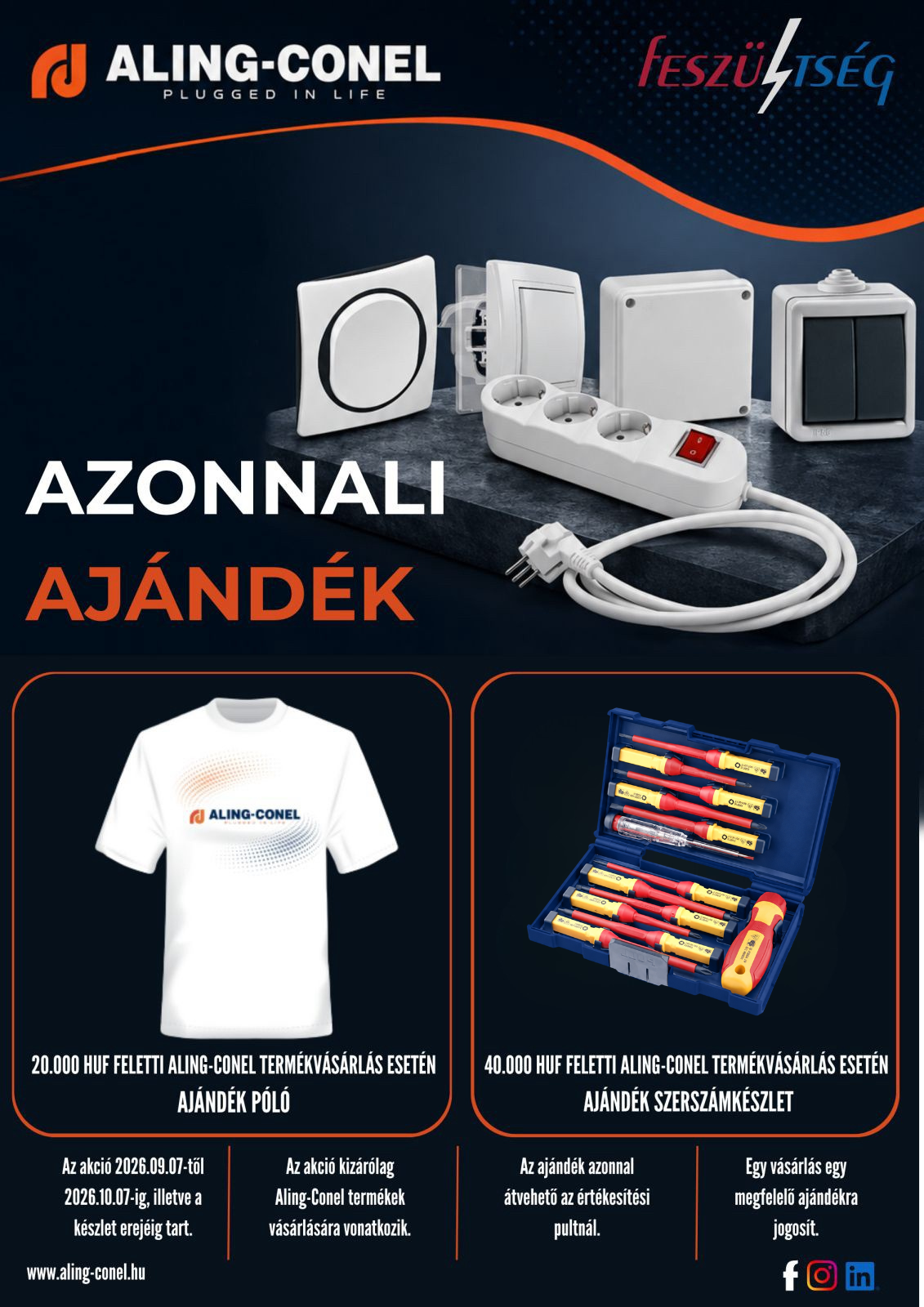 Azonnali ajándék Aling-Conel vásárlás mellé - Flyer