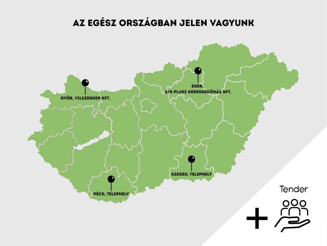 Az egész országban jelen vagyunk térkép