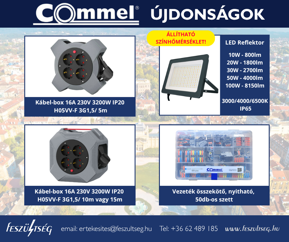 Commel áprilisi újdonságok 2026 - Feszültség Kft