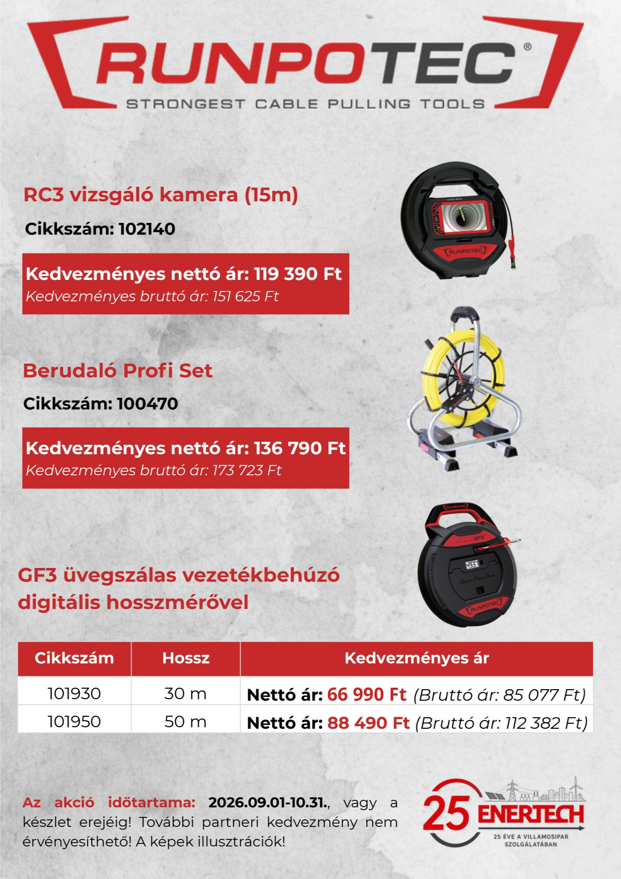RUNPOTEC kábelbehúzó akció szeptemberben és októberben - page01