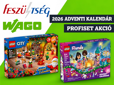 WAGO Adventi kalendár Profiset akció 2026: ajándék LEGO adventi naptár