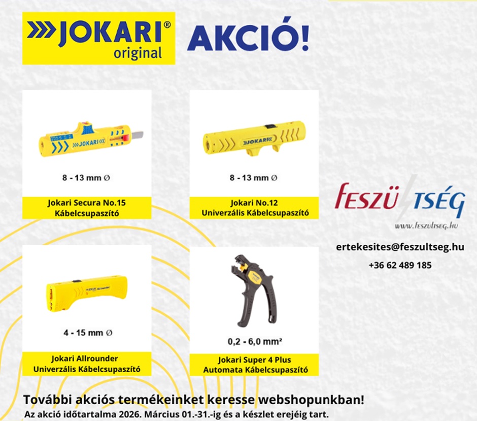 Jokari kábelcsupaszító akció 2026 március