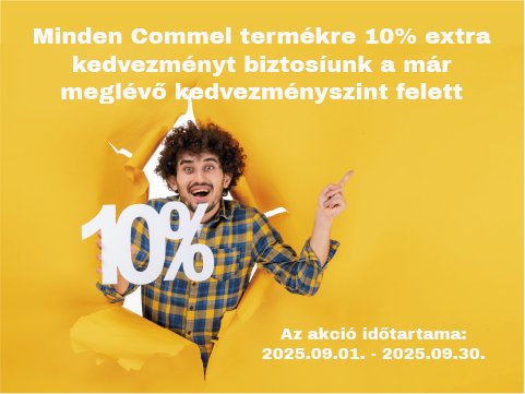 +10% kedvezmény Commel rendelése után