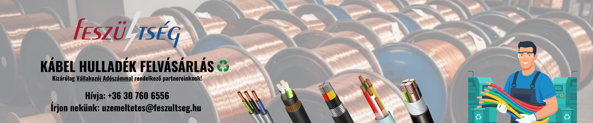 Kábelhulladék felvásárlás a Feszültség Kft-nél