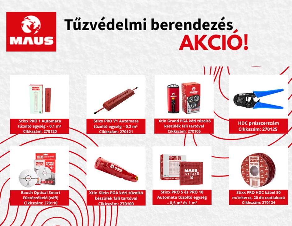 MAUS Tűzvédelmi berendezés akció